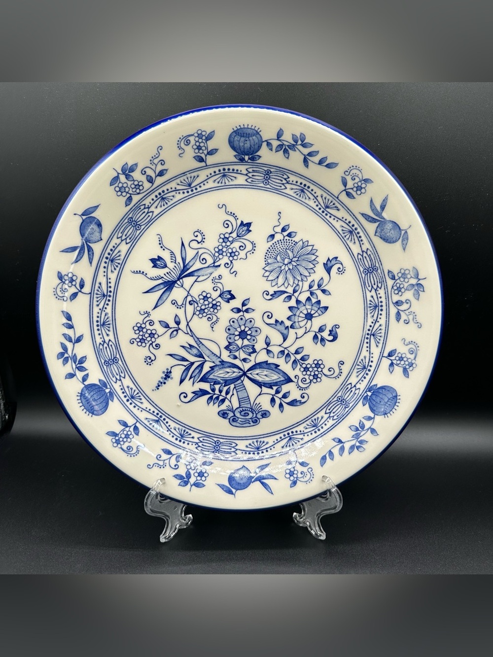 Provence Torino Blue Onion Pattern 12" Plate (Serving or Cookies) Japan-EUC